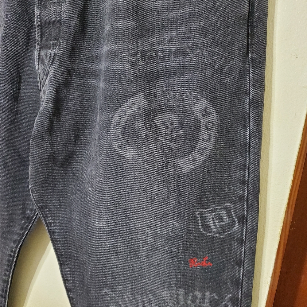 Polo Ralph Lauren RL Tigers Varsity P Graffiti Classic Fit Jeans - Picture 2 of 15